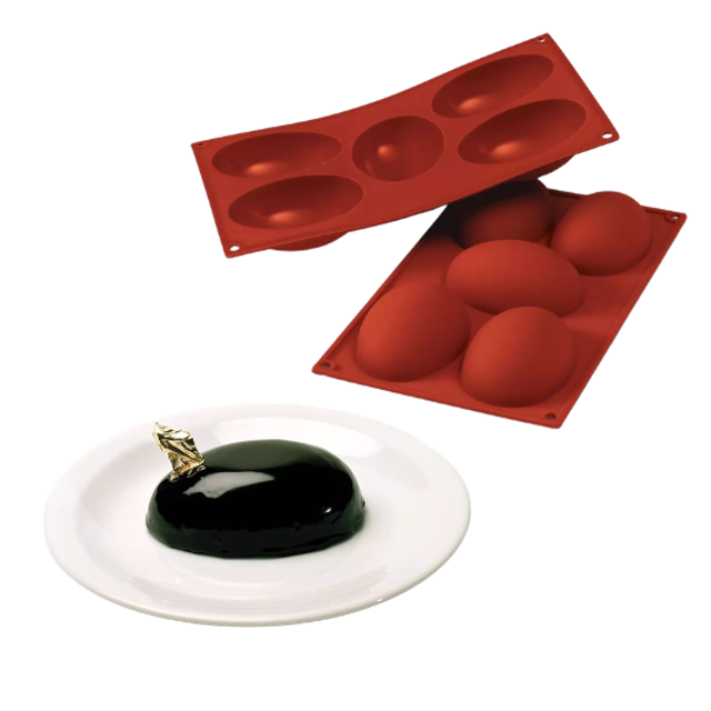 Obrázek produktu SIL FORMA SILIKON terakota - VEJCE 1/2 102x73mm v.36mm 130ml 5ks