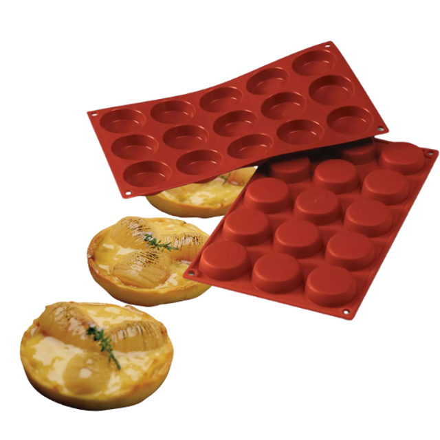 Obrázek produktu SIL FORMA SILIKON terakota - KOLÁČ Ø50mm v.14mm 30ml 15ks