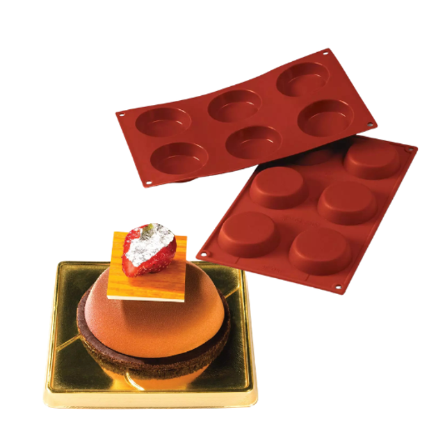 Obrázek produktu SIL FORMA SILIKON terakota - KOLÁČ Ø70mm v.17mm 52ml 6ks