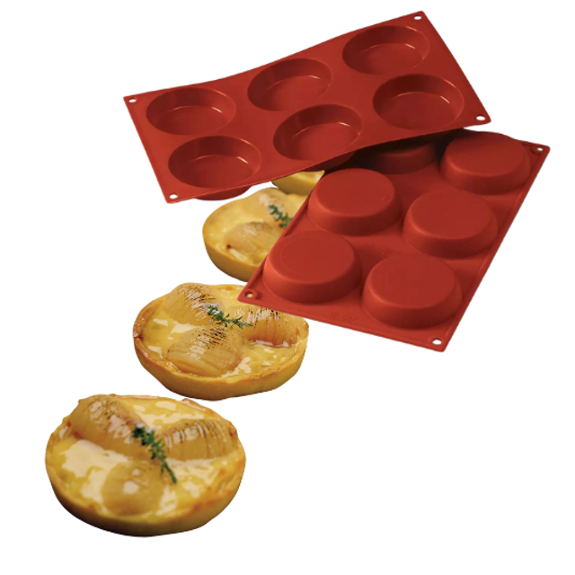 Obrázek produktu SIL FORMA SILIKON terakota - TARTALETKA Ø80mm v.18mm 72ml 6ks