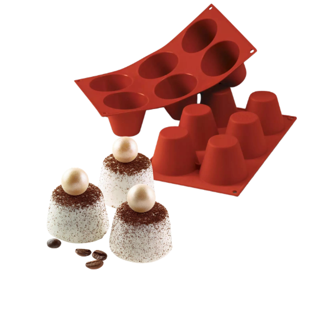 Obrázek produktu SIL FORMA SILIKON terakota - MUFFIN Ø75mm v.60mm 165ml 6ks