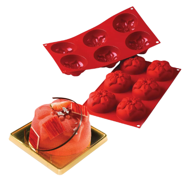 Obrázek produktu SIL FORMA SILIKON terakota - KYTIČKA Ø76mm v.40mm 115ml 6ks