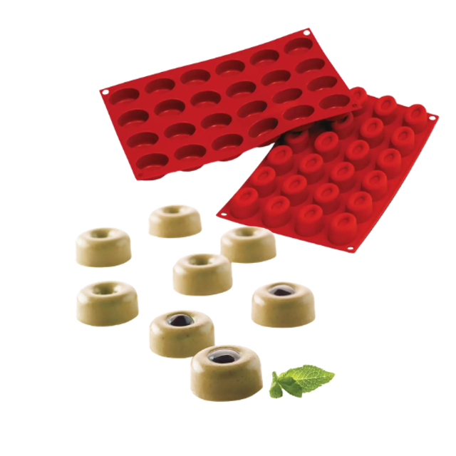 Obrázek produktu SIL FORMA SILIKON terakota - SAVARIN OVÁL 44x32mm v.24,5mm 16ml 24ks