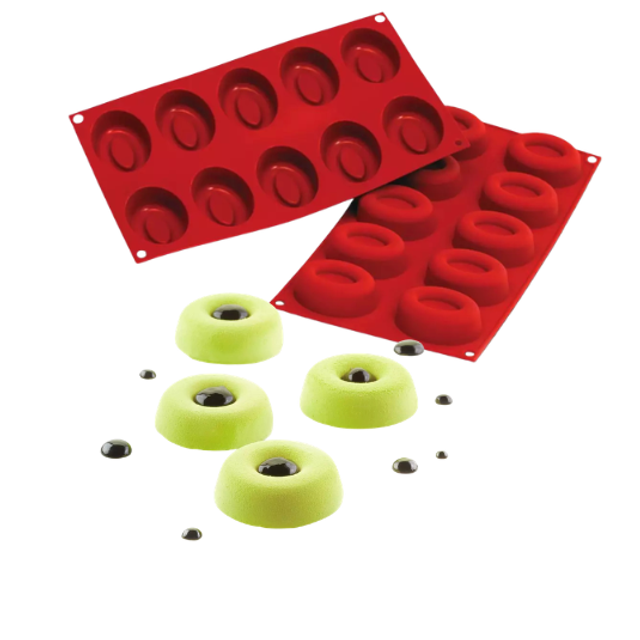 Obrázek produktu SIL FORMA SILIKON terakota - SAVARIN OVÁL 70x52mm v.24mm 47ml 10ks