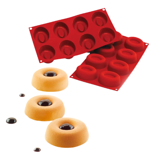 Obrázek produktu SIL FORMA SILIKON terakota - SAVARIN OVÁL 71x60mm v.28mm 72ml 8ks