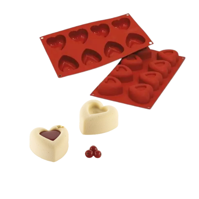 Obrázek produktu SIL FORMA SILIKON terakota - SAVARIN SRDCE 59x60mm v.30mm 72ml 8ks