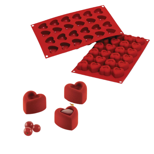 Obrázek produktu SIL FORMA SILIKON terakota - SAVARIN SRDCE 34x33mm v.21mm 16ml 24ks