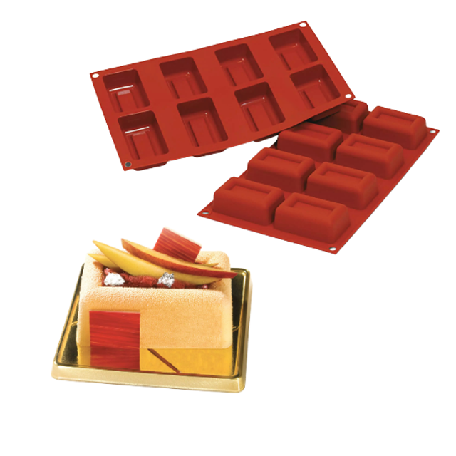 Obrázek produktu SIL FORMA SILIKON terakota - SAVARIN KVÁDR 72x45mm v.26mm 72ml 8ks