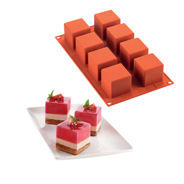 Obrázek produktu SIL FORMA SILIKON terakota - KOSTKA 50x50mm v.50mm 125ml 8ks