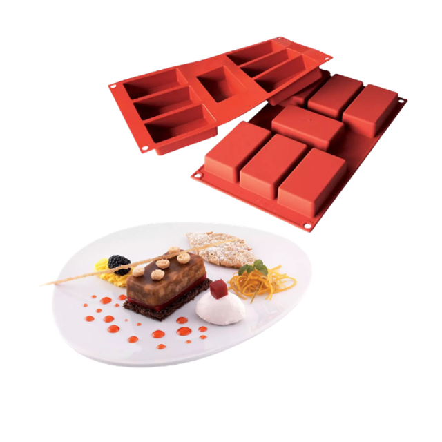 Obrázek produktu SIL FORMA SILIKON terakota - KVÁDR s drážkou 95x35mm v.25mm 68ml 7ks