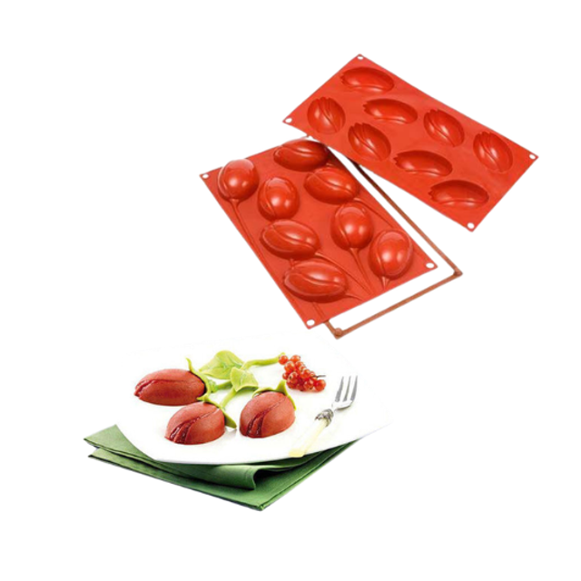 Obrázek produktu SIL FORMA SILIKON terakota - TULIPÁN 76x50mm v.29mm 62ml 8ks
