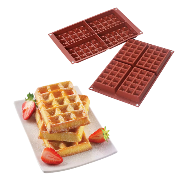 Obrázek produktu SIL FORMA SILIKON černá - WAFLE HRANATÁ 95x70mm v.24mm 113ml 20ks