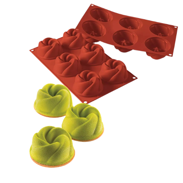 Obrázek produktu SIL FORMA SILIKON terakota - BÁBOVKY Ø77mm v.37mm 110ml 6ks