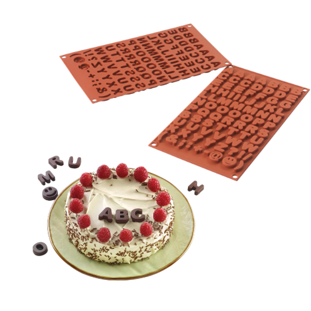 Obrázek produktu SIL FORMA SILIKON terakota - PÍSMENA v.8mm 1,4ml 81ks