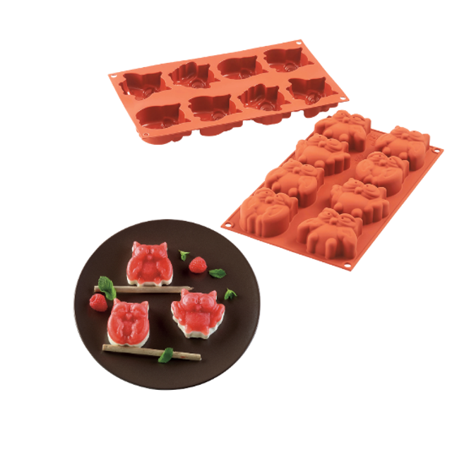 Obrázek produktu SIL FORMA SILIKON terakota - SOVA 74x66mm v.33mm 84ml 8ks