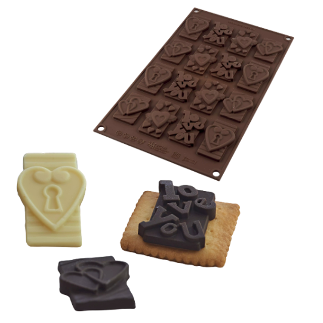 Obrázek produktu SIL FORMA SILIKON terakota - ŠTÍTKY SRDCE 60x39mm v.8mm 4,4ml 32ks