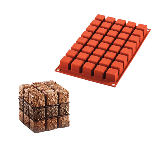 Obrázek produktu SIL FORMA SILIKON terakota - KOSTKA 24x24mm v.24mm 13,5ml 40ks