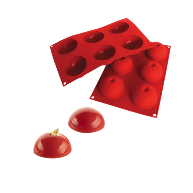 Obrázek produktu SIL FORMA SILIKON terakota - POLOKOULE Ø35mm v.20mm 13ml 24ks