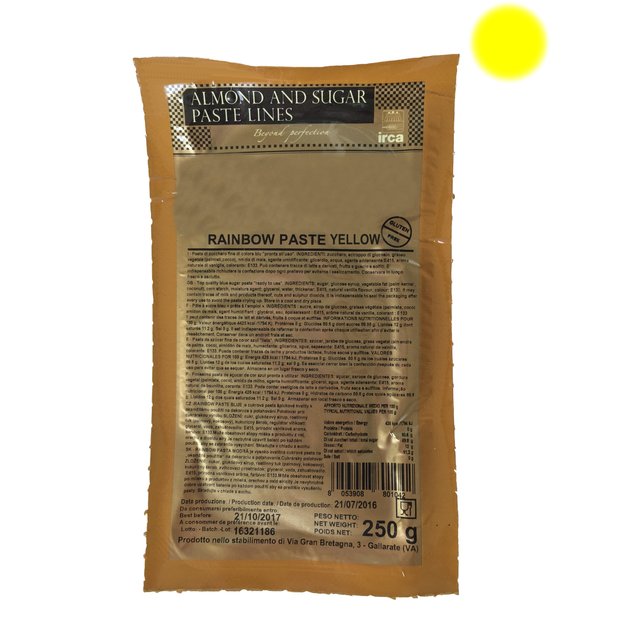 Obrázek produktu IRCA RAINBOW PASTE ŽLUTÁ modelovací a potahovací hmota 24x250g