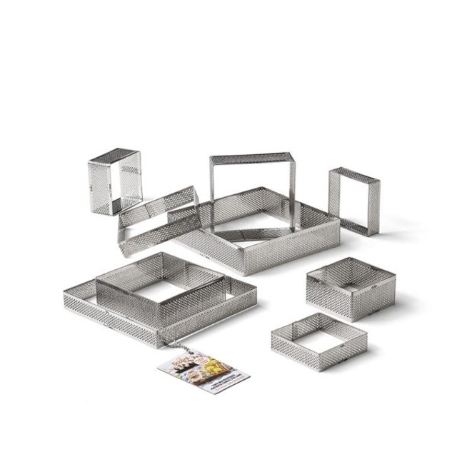Obrázek produktu DECO RÁFEK PERFOROVANÝ - ČTVEREC NEREZ 7x7x2cm