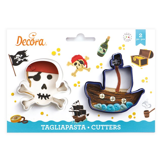 Obrázek produktu DECO VYKRAJOVÁTKA - PIRÁT (lebka a loď) 2ks