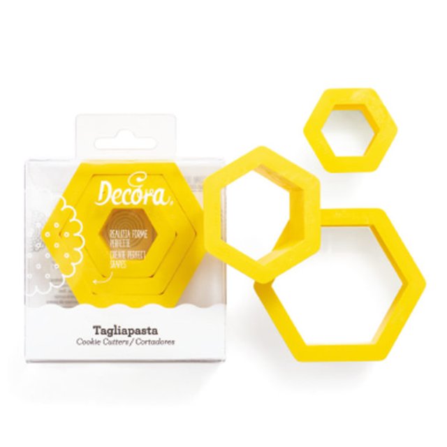 Obrázek produktu DECO VYKRAJOVÁTKA - ŠESTIHRAN 3ks (1,5-2,5-3,5x2,2cm)