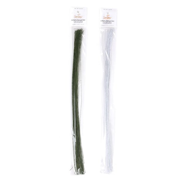 Obrázek produktu DECO STONKY (drátky) na modelování květin - č. 20 - BÍLÉ silnější, pr.0,91mm, 40cm 50ks