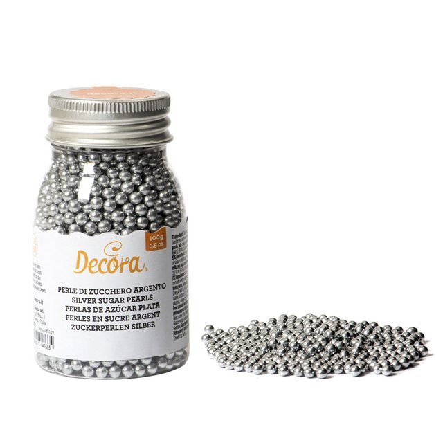 Obrázek produktu DECO CUKROVÉ ZDOBENÍ KULIČKY STŘÍBRNÉ 100g