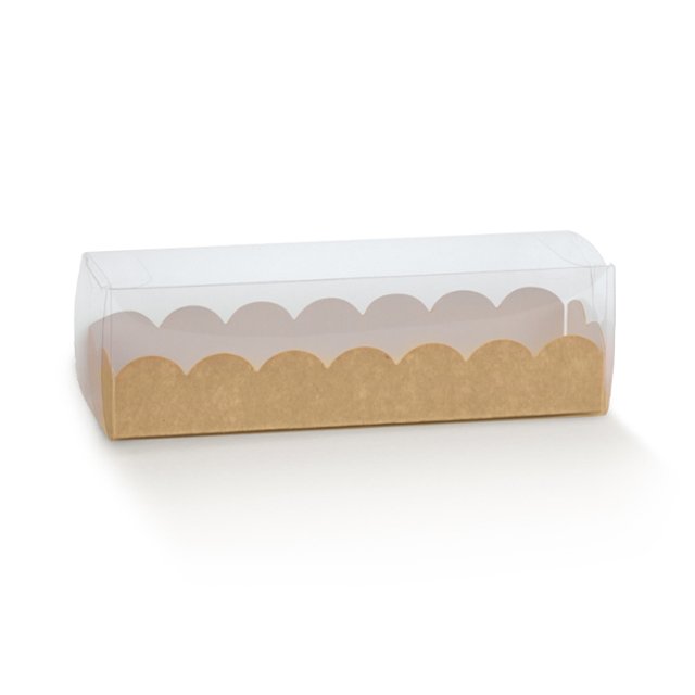 Obrázek produktu SC Krabička na makronky průhledná potisk AVANA přírodní na 5 ks 16x5x5cm 20x10ks
