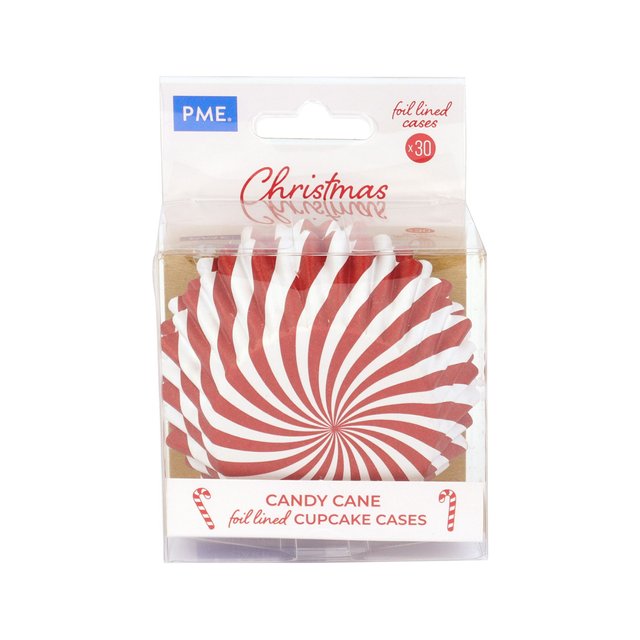 Obrázek produktu PME Košíčky na muffiny Candy (bílo-červené pruhy) 50x30mm 30ks