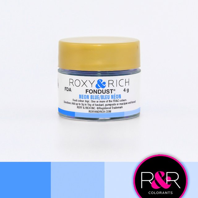 Obrázek produktu RR BARVA V PRÁŠKU rozpustná ve vodě - modrá neonová Neon Blue 4g