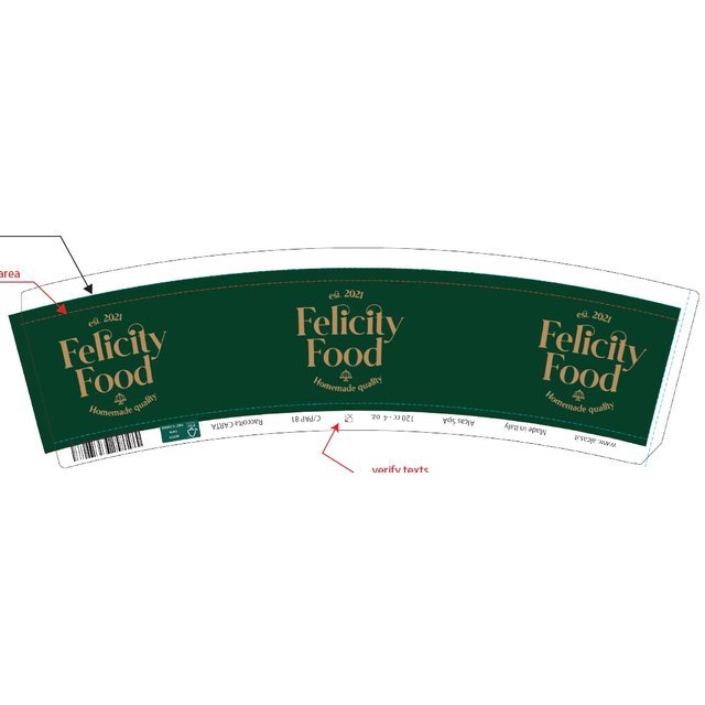 Obrázek produktu ALCAS KELÍMKY 120 s potiskem FELICITY FOOD 125ml 4X250ks
