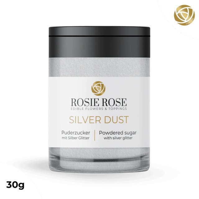 Obrázek produktu ROSIE ROSE - GLITTER DUST - moučkový cukr STŘÍBRNÝ 30g