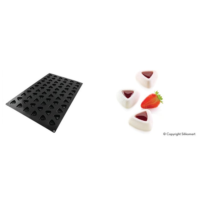 Obrázek produktu SIL FORMA SILIKON černá - MINI TROJÚHELNÍKY 36x38mm v.12mm 9,5ml 66ks