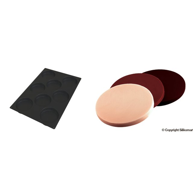 Obrázek produktu SIL FORMA SILIKON černá - KULATÝ VKLAD Ø140 mm v.25 mm 382ml 8ks