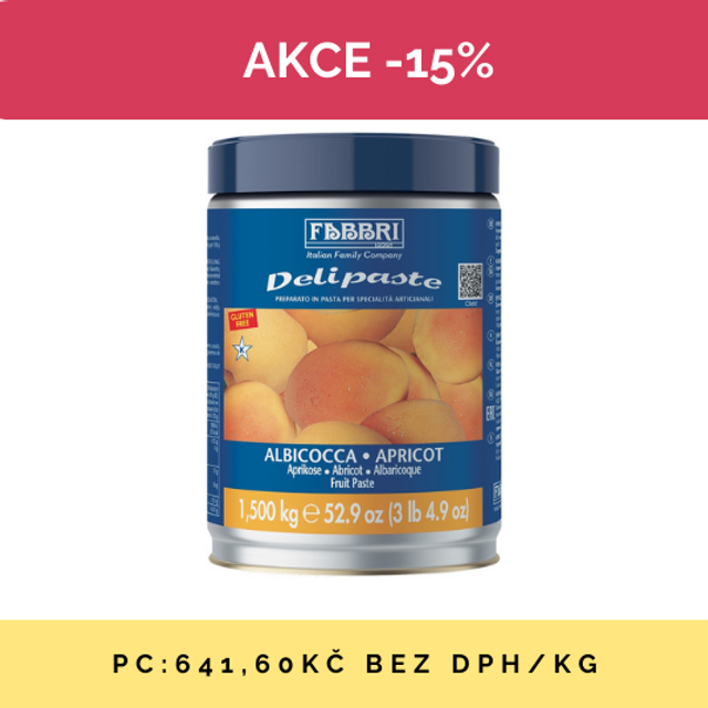 Obrázek produktu FABBRI Delipaste MERUŇKA EU 8x1,5kg  AKCE 15% SLEVA