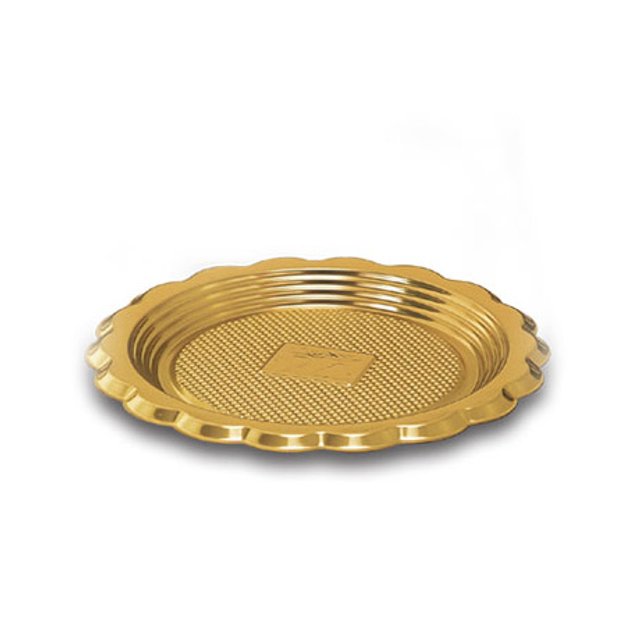 Obrázek produktu ALCAS PODNOS KULATÝ ZLATÝ PLAST pr.18cm 1ks