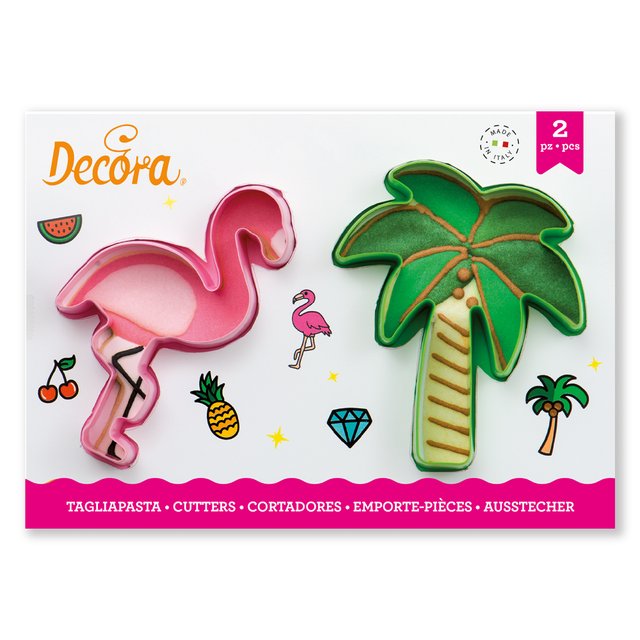 Obrázek produktu DECO VYKRAJOVÁTKA - PLAMEŇÁK A PALMA 2ks