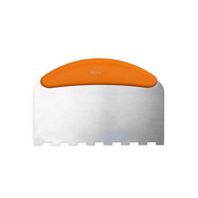 Obrázek produktu DECO KARTA nerez zubatá (hradby) 22,5cm oranžová rukojeť
