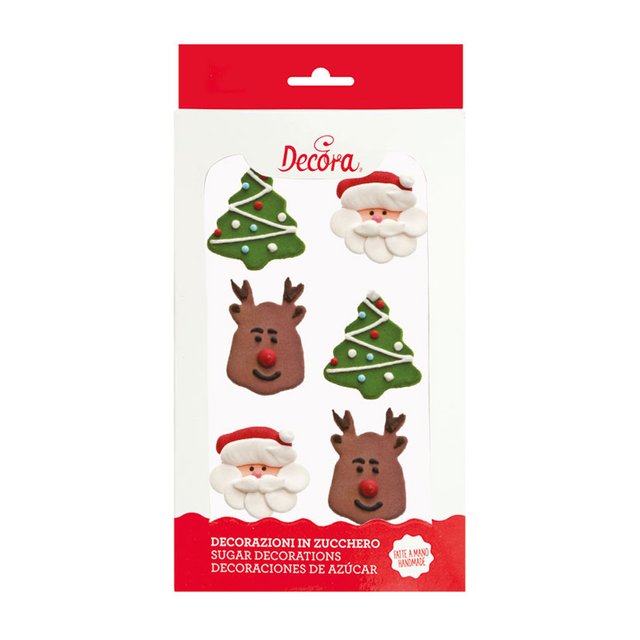 Obrázek produktu DECO DEKORACE CUKROVÁ - VÁNOCE 6ks AKCE 50% - dmt 12/25