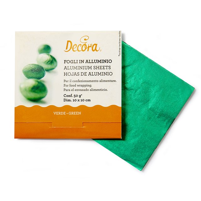 Obrázek produktu DECO HLINÍKOVÝ OBAL na pralinku ZELENÝ 10x10cm 150ks