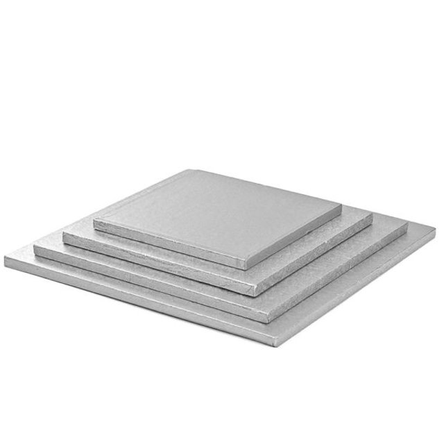 Obrázek produktu DECO PODLOŽKA DORTOVÁ SILNÁ - STŘÍBRNÁ ČTVEREC 25x25cm