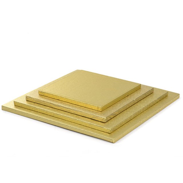 Obrázek produktu DECO PODLOŽKA DORTOVÁ SILNÁ - ZLATÁ ČTVEREC 35x35cm