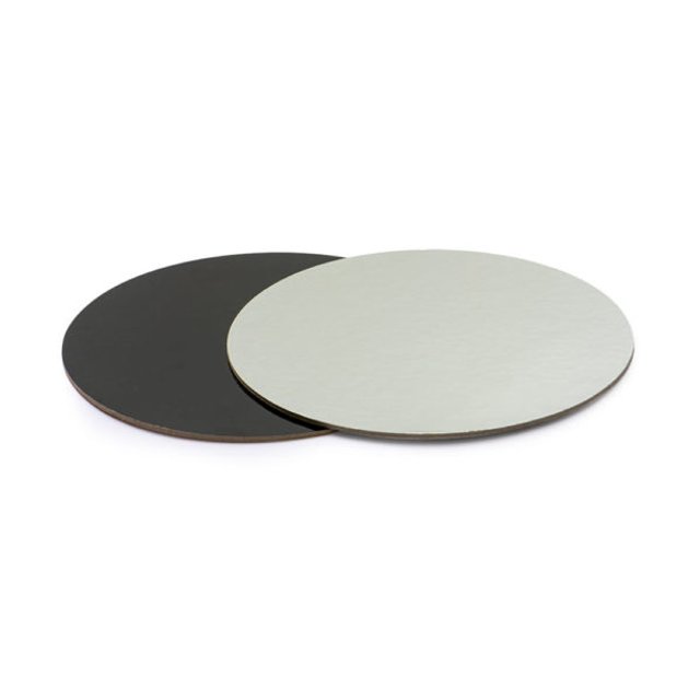 Obrázek produktu DECO PODLOŽKA DORTOVÁ OBOUSTRANNÁ- STŘÍBRNÁ/ČERNÁ pr.24cm