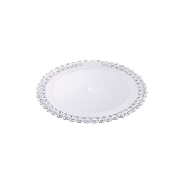 Obrázek produktu ALCAS PODNOS KULATÝ OZDOBNÝ BÍLÝ PLAST pr.35cm 1ks