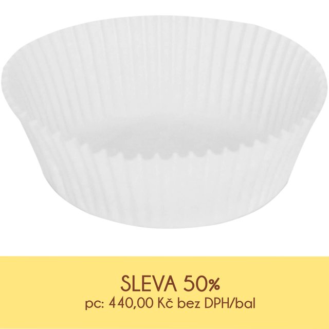 Obrázek produktu SCH Košíčky bílé 70x20mm - AKCE SLEVA 50%