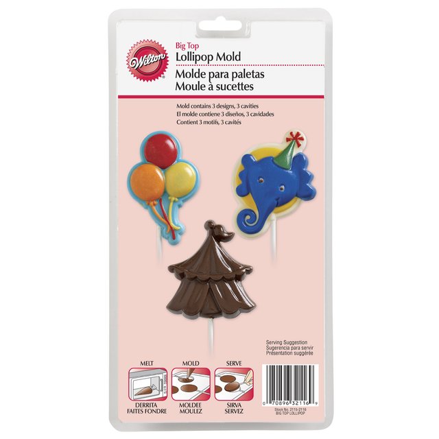 Obrázek produktu WILTON Forma na čokoládu  lízátka slon, balonky,stan