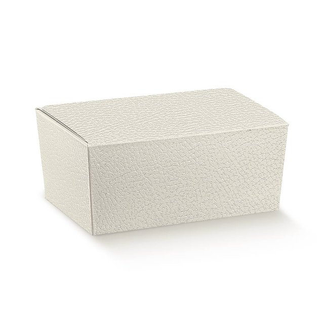 Obrázek produktu SC Krabička na pralinky potisk bílá kůže 10,3x6,7x4,7cm 10x10ks