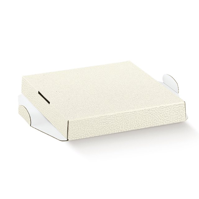 Obrázek produktu SC Krabice hranatá potisk bílá kůže 21x21x3cm 5x10ks