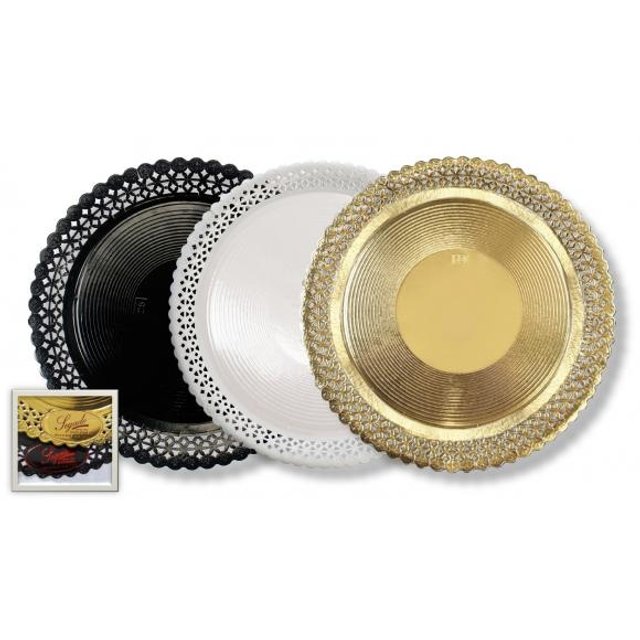 Obrázek produktu Tác karton krajk.28cm Aries černý lesklý